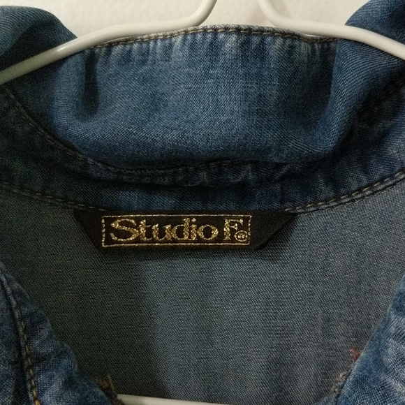 Studio F Drop Waist Patchwork Dress S - Picture 3 of 3